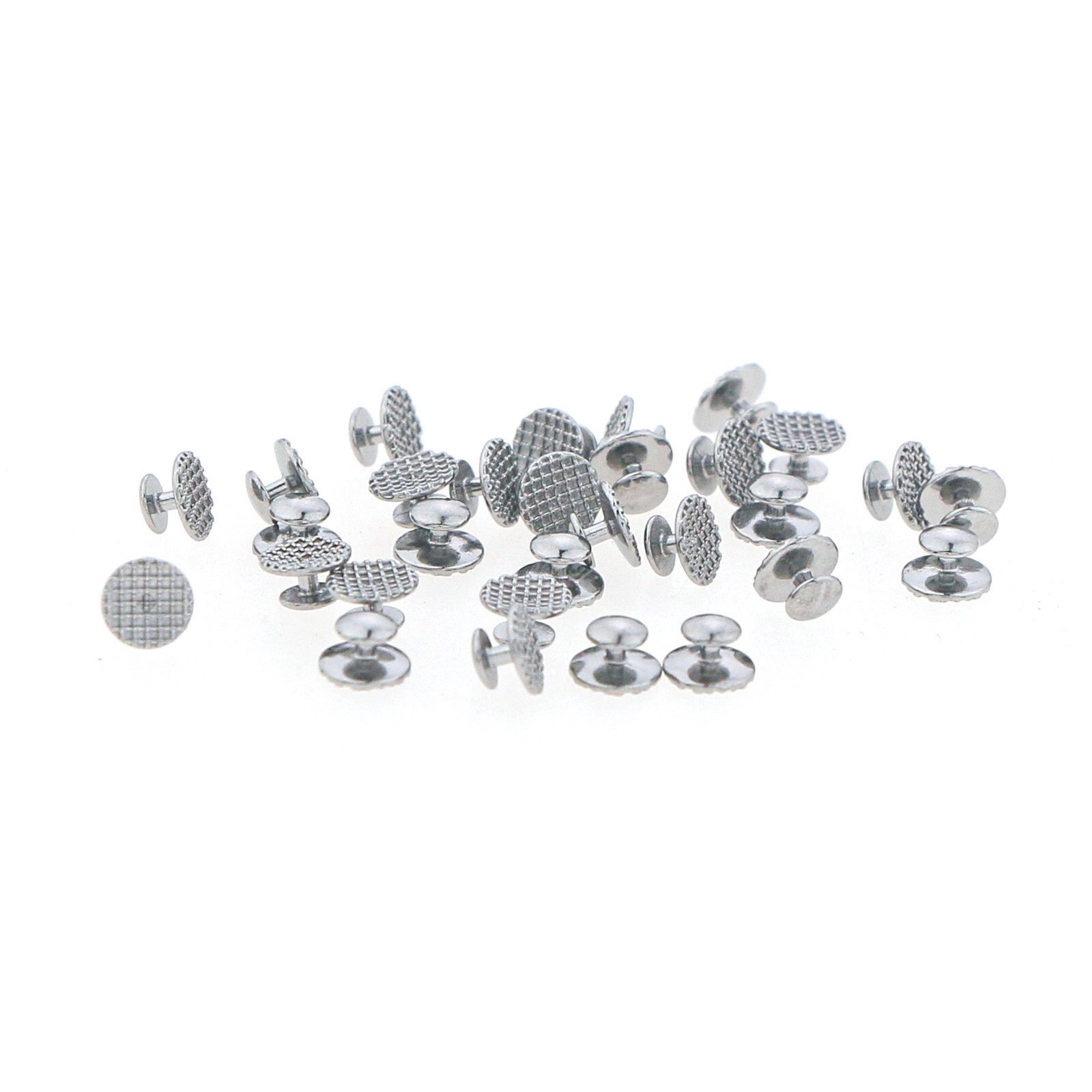 US Dental Orthodontic Metal Lingual Button Bondable Round Mesh Base 10Pcs/Pack