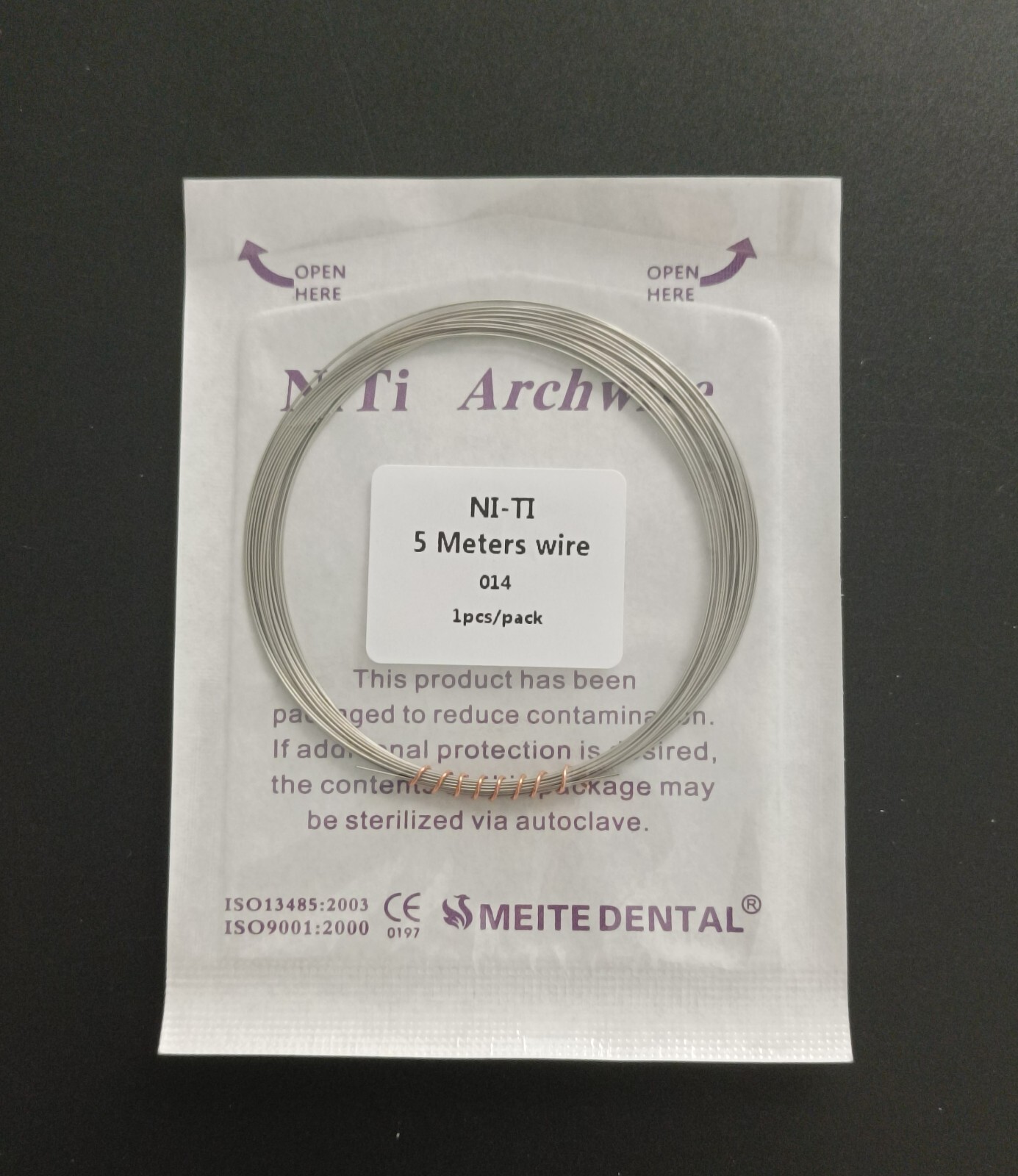 5Packs Dental Orthodontic Straight Wires Niti Super Elastic Arch Wire Round