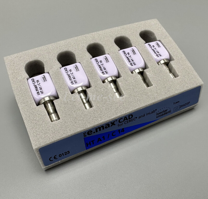C14 Emax Dental HT/LT A1 A3 Glass Ceramic Lithium Dislicate CAD/CAM Cerec Blocks