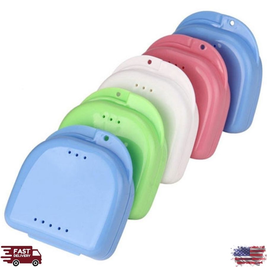 Dental Retainer Box 10/Pk Orthodontic Storage Mouthguard Appliance Container