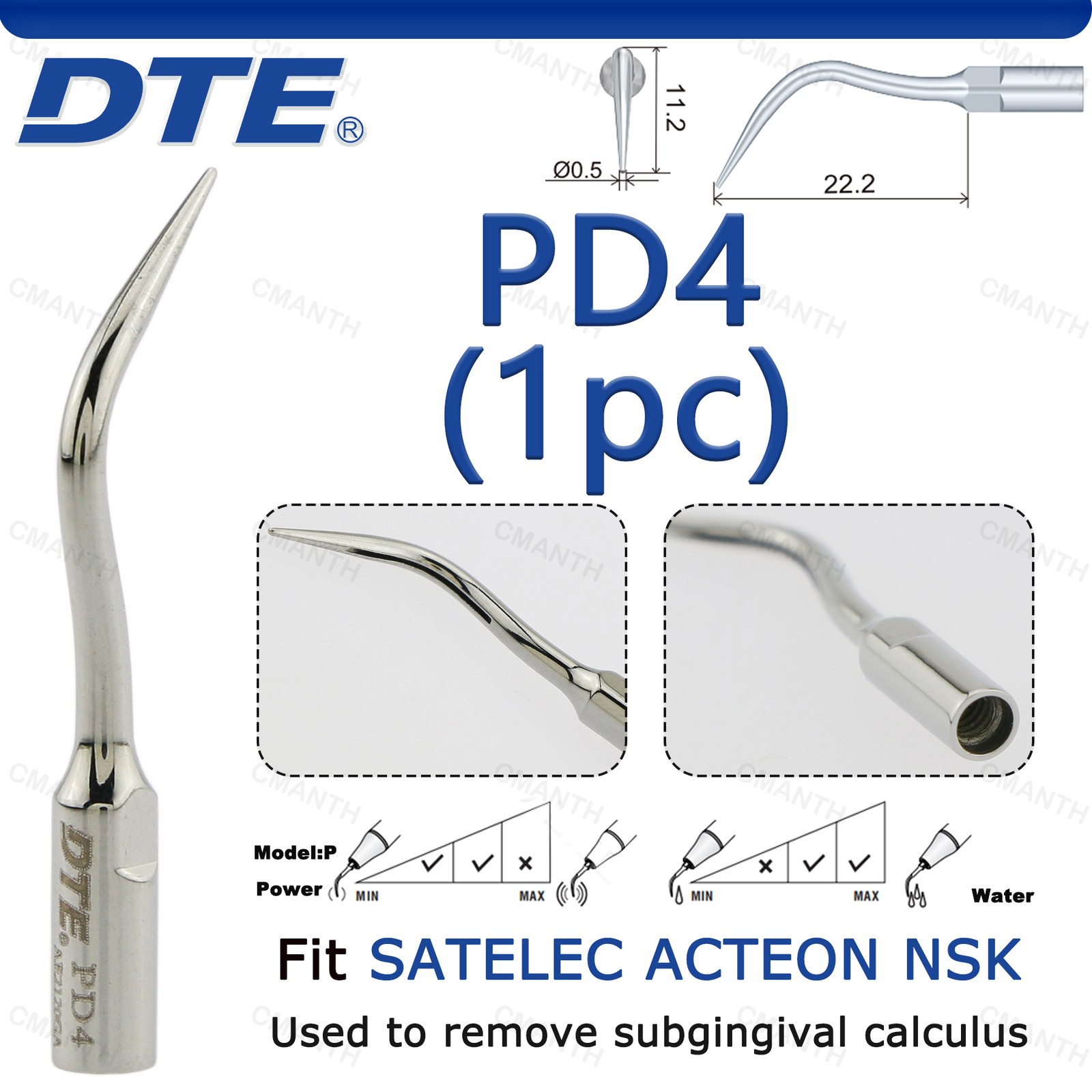 Woodpecker DTE Dental Ultrasonic Scaler Tip Periodontics Tips Fit NSK SATELEC