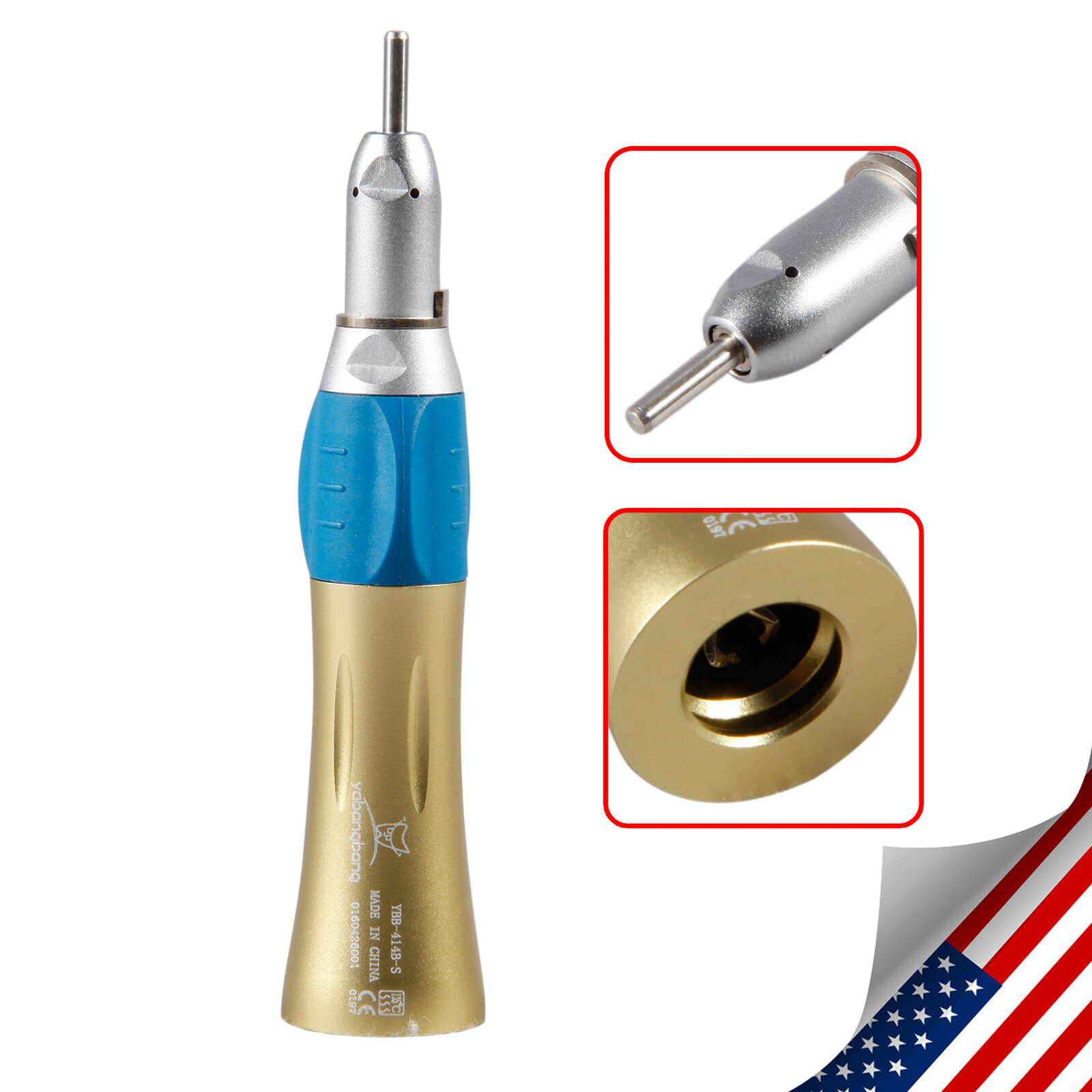 Dental Lab MARATHON 35KRpm Micromotor Contra Straight Handpiece Bur Cup