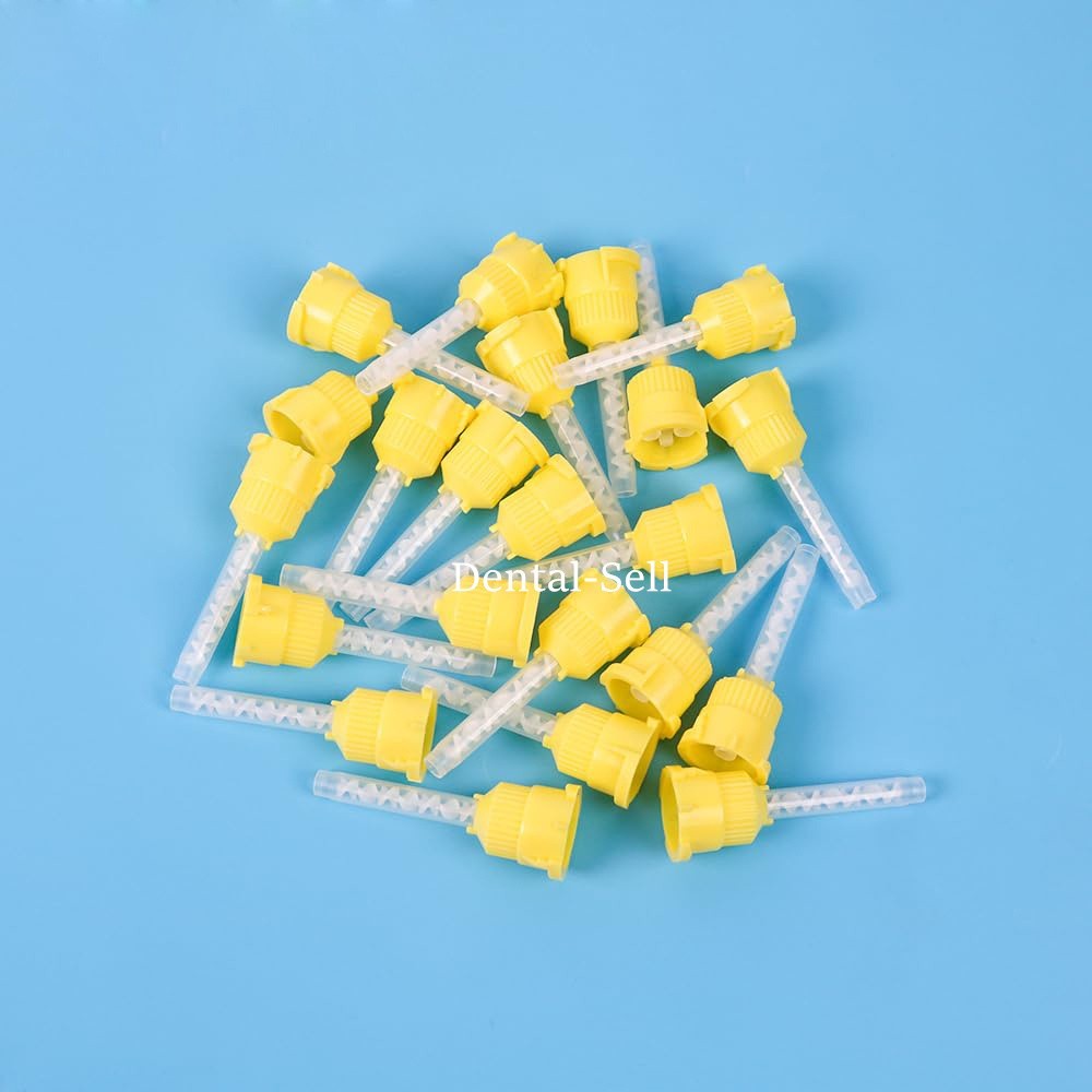50 Pcs Dental Impression Intraoral Mixing Tips Short 5CM Yellow 1:1 USA