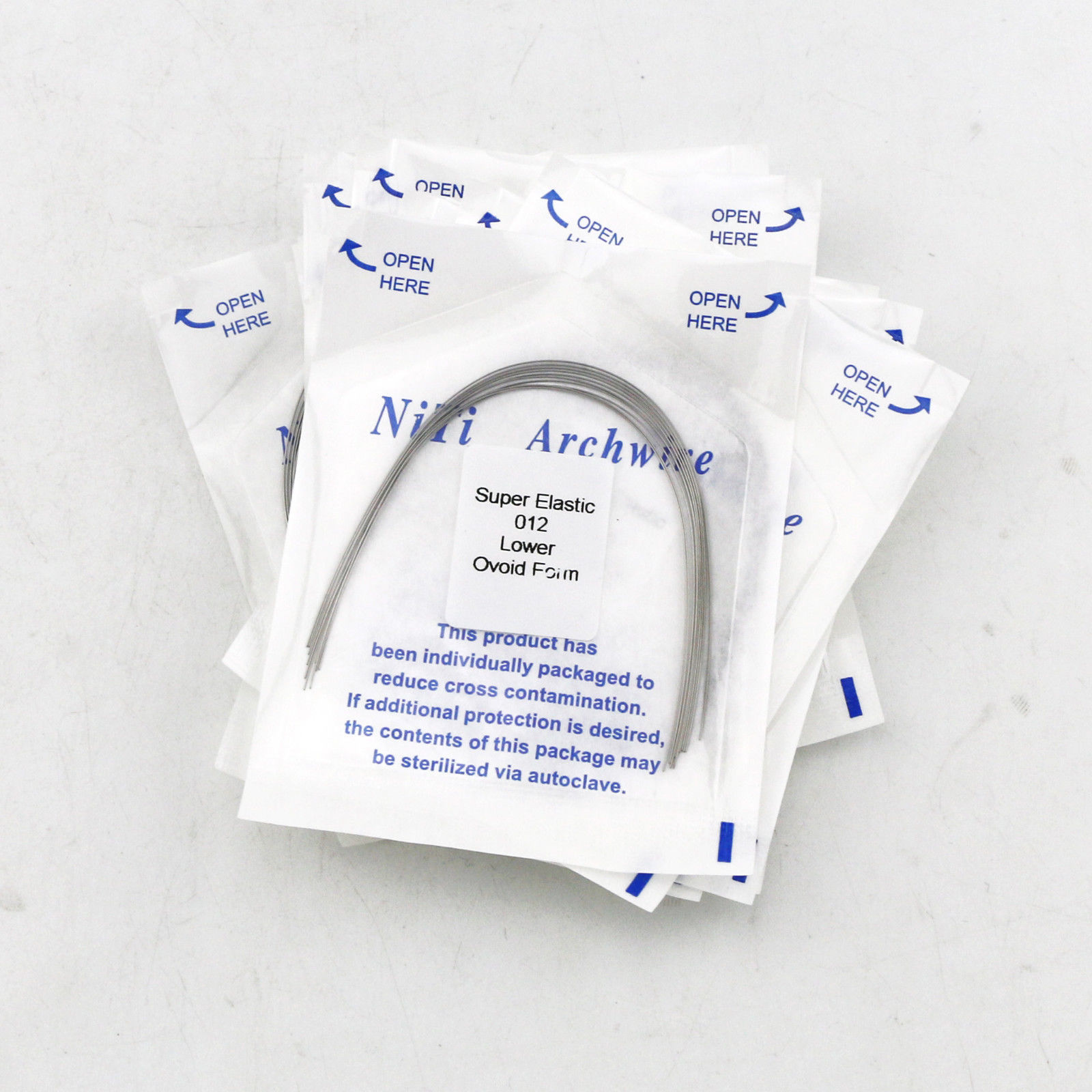 5 Pack Dental Orthodontic Niti Arch Wire Round Super Elastic Upper Lower 012-020