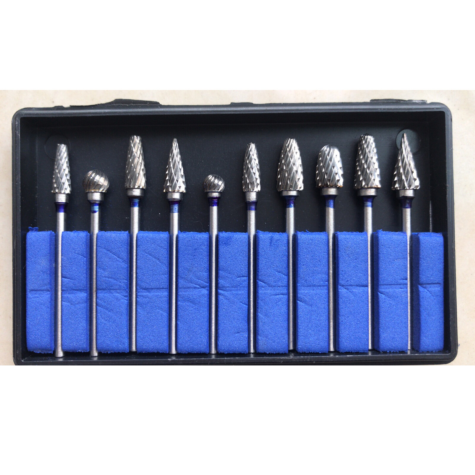 Dental Lab Polishing Bur Drills Tungsten Steel Carbide Burs Burrs 2.35MM 6 Types