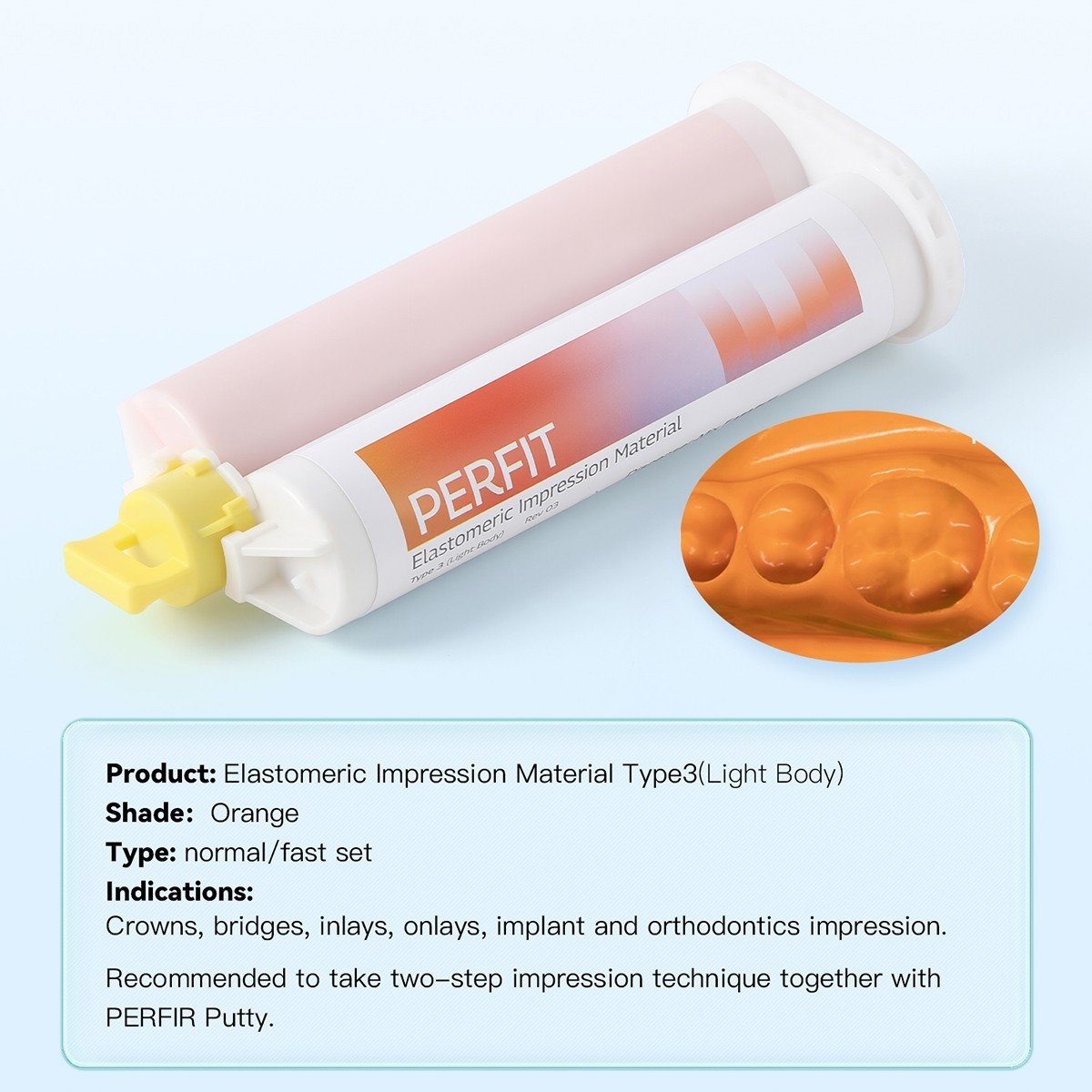 AZDENT Dental Impression Material Silicone Putty Heavy/Light Body Normal/Fast