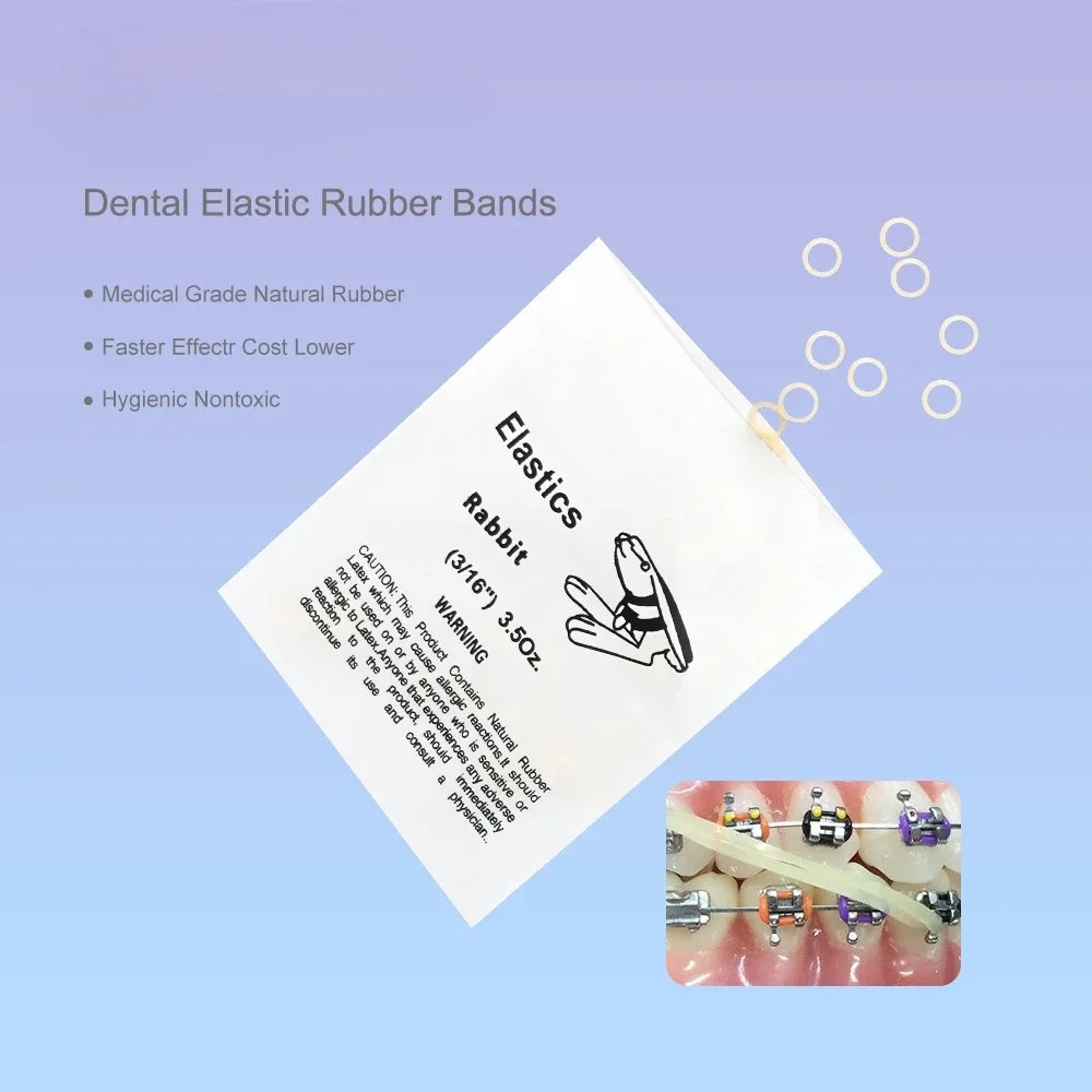 5000pcs Dental Ortho Elastic Rubber Bands 3.5/5.0/6.5 OZ Latex Braces Zoo Pack
