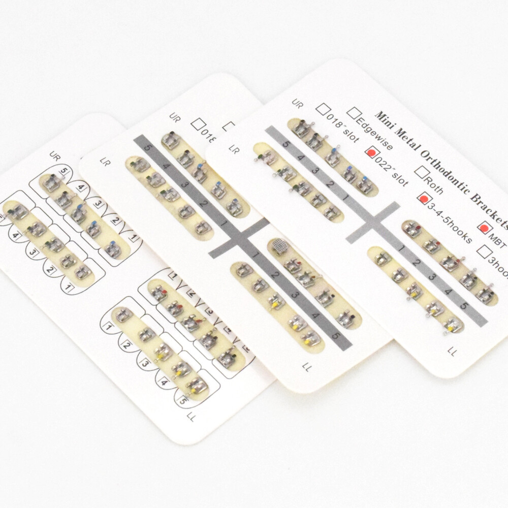 20 Pcs/Pack Dental Monoblock MIM Orthodontic Metal Brackets Braces Mesh Base