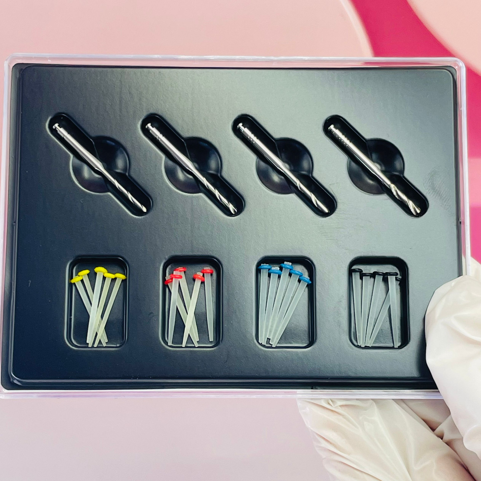 1Box Dental High-intensity Quartz straight Pile Fiber Resin Post postes de fibra