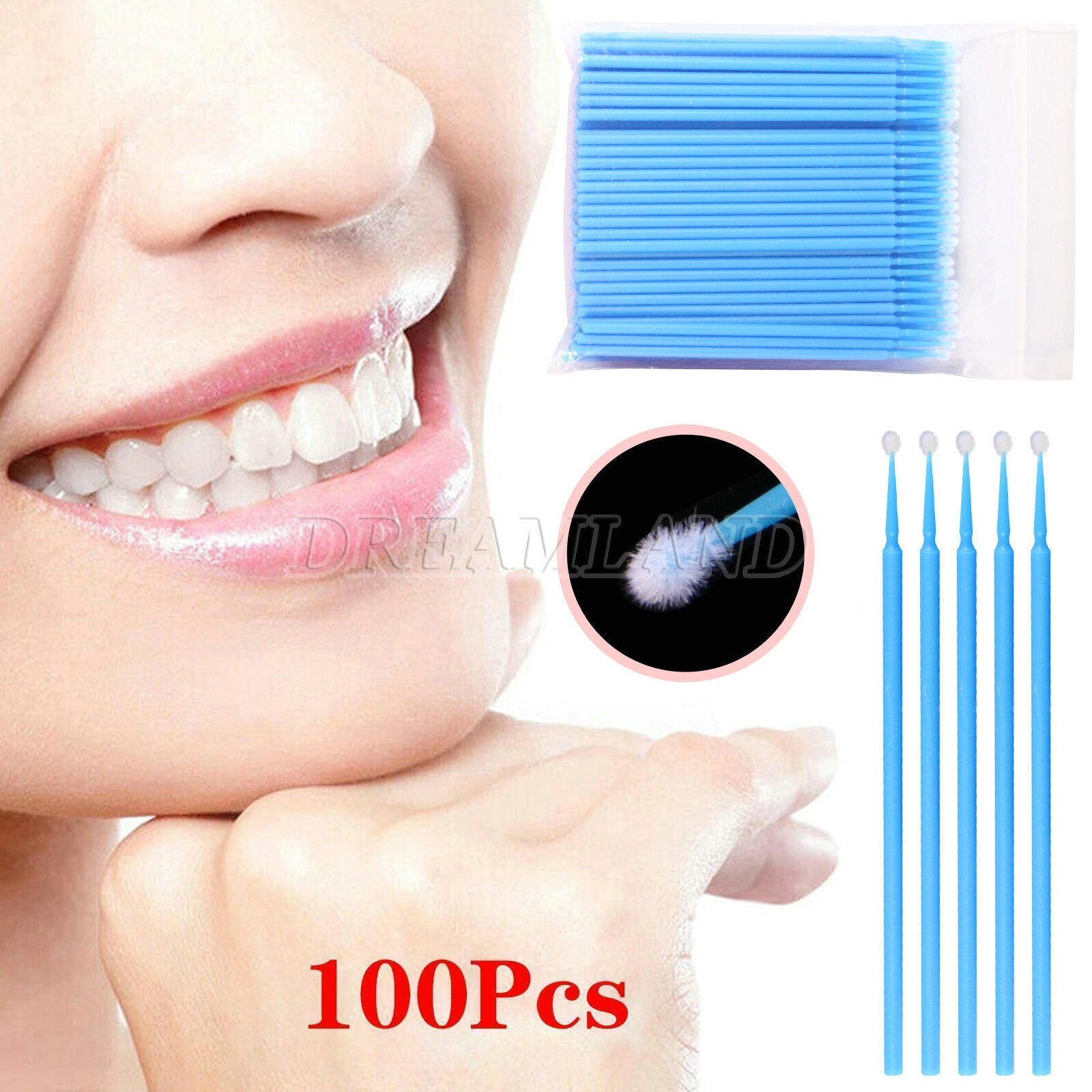 1000x Dental Disposable swabs Micro Applicator Brush Eyelash Extension Brush US
