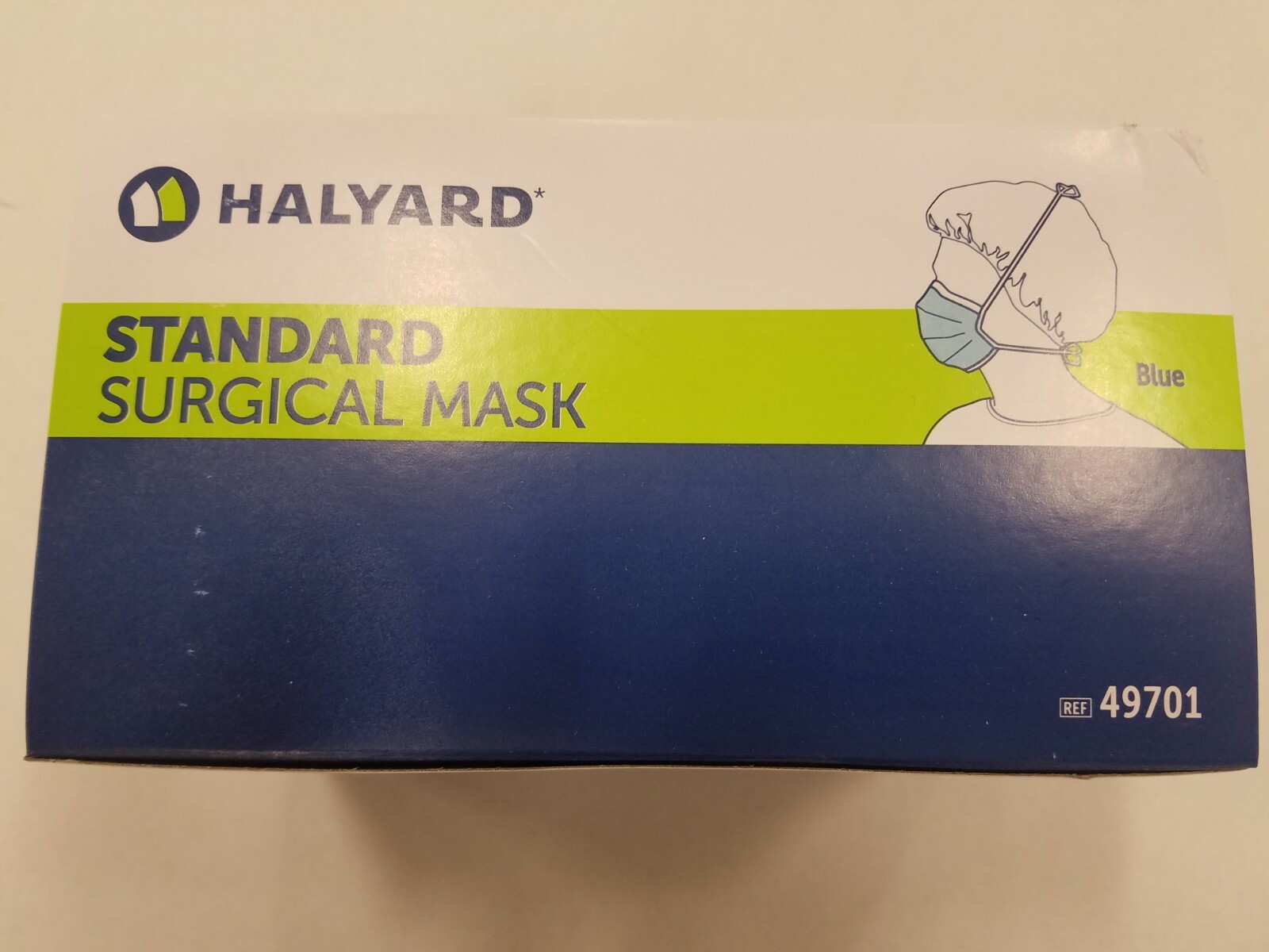 *50-Pieces* Halyard Standard Surgical Mask Blue 49701