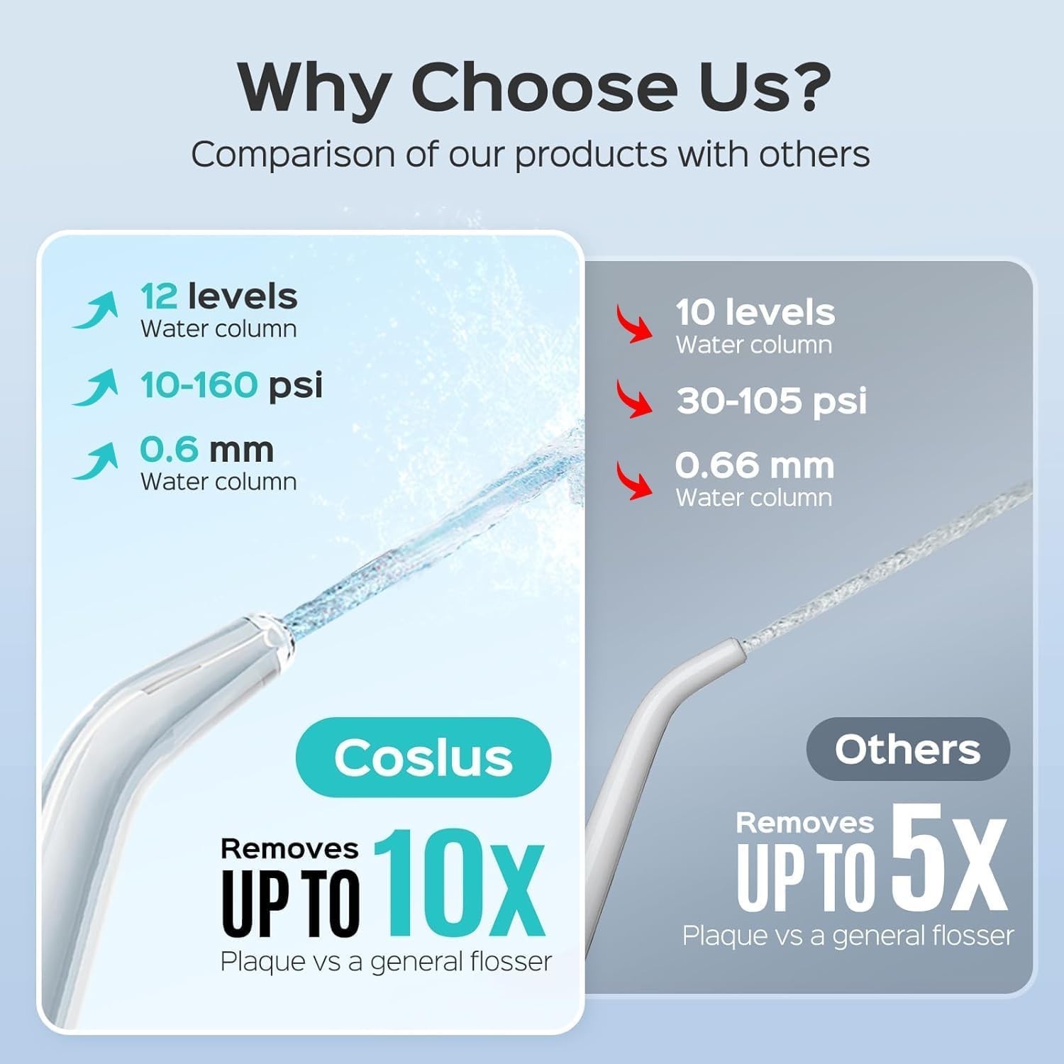E1 Electric Water Flosser 12 Pressure Settings Dental Oral Irrigator with 5 Tips