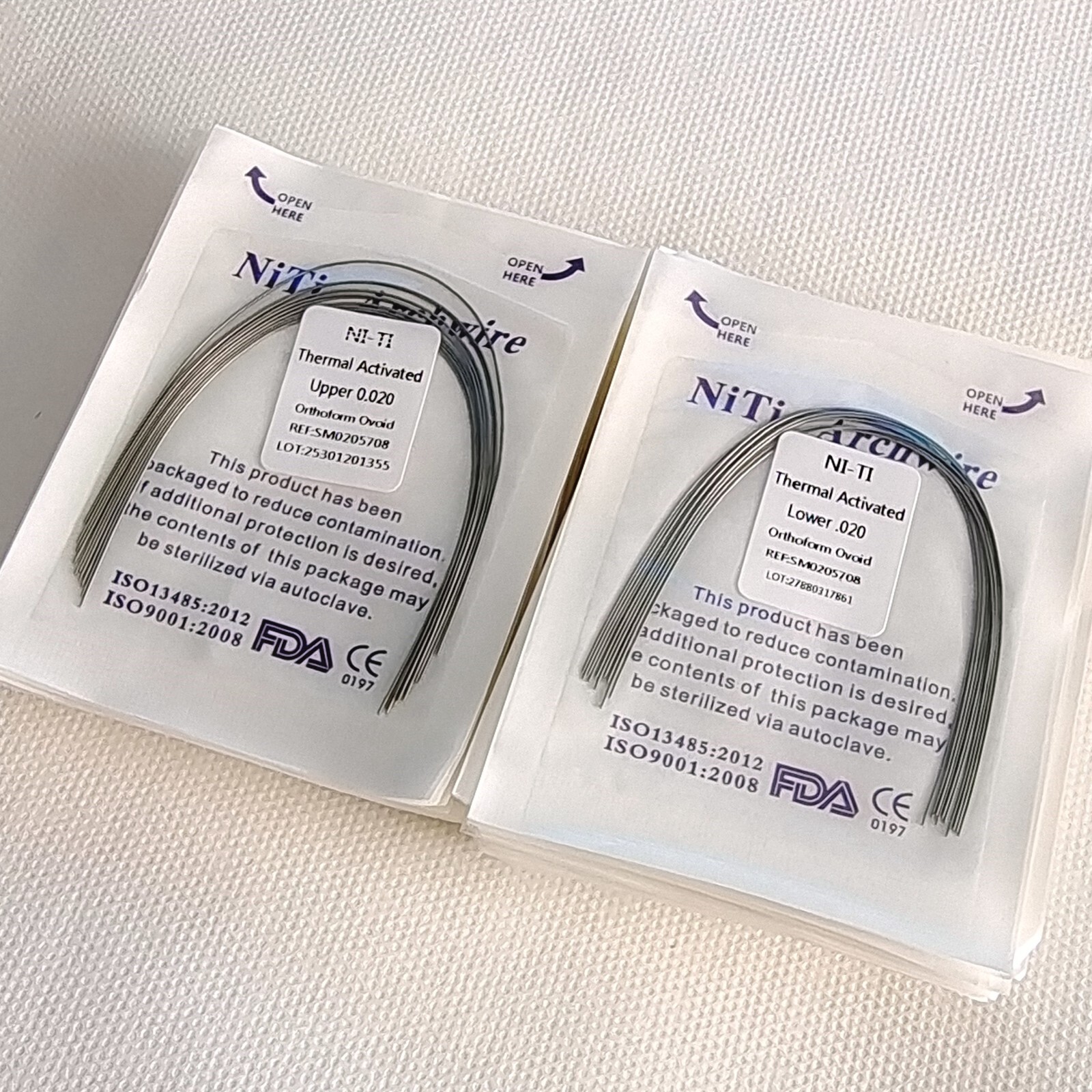 10 Packs Dental Orthodontic Heat Thermal Activated Niti Arch Wires Round Ovoid