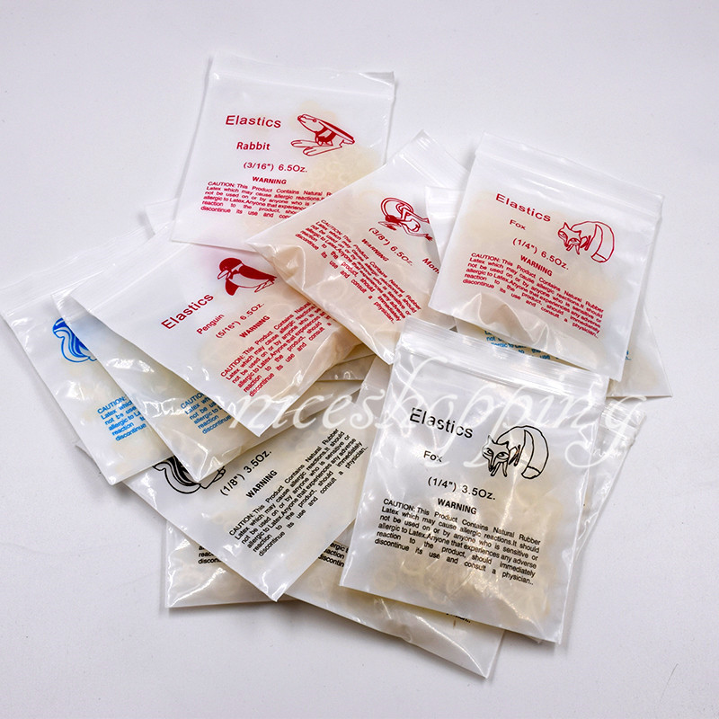 10 Packs /1000 Pcs Dental Orthodontic Rubber Bands Elastic Brace 15 Size Choice