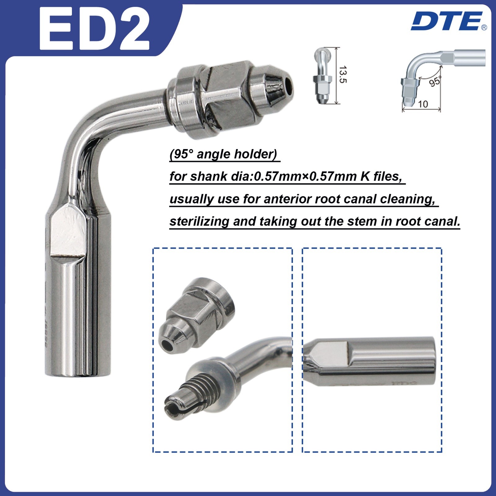 Woodpecker DTE Dental Ultrasonic Scaler Tips ED Endo Tips Fit NSK SATELEC ACTEON
