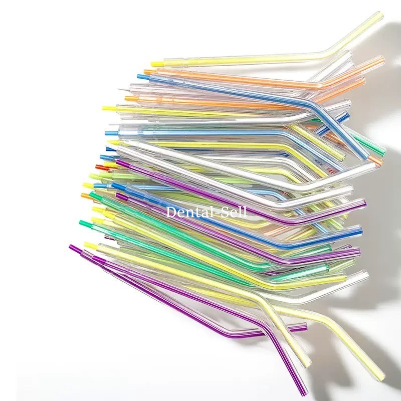 250/PK Dental Disposable 3 Way Air Water Syringe Spray Nozzles Tube Tips Rainbow
