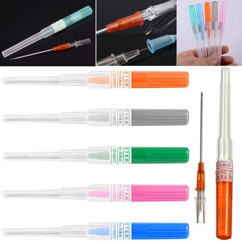 Newest 20pcs Disposable Sterilized IV catheter 14G -22G For Ear Eyebrow USA