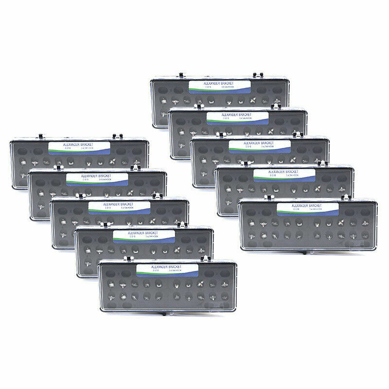10×Dental Orthodontic Alexander Brackets With 345 Hooks 018&022 20pcs/pack