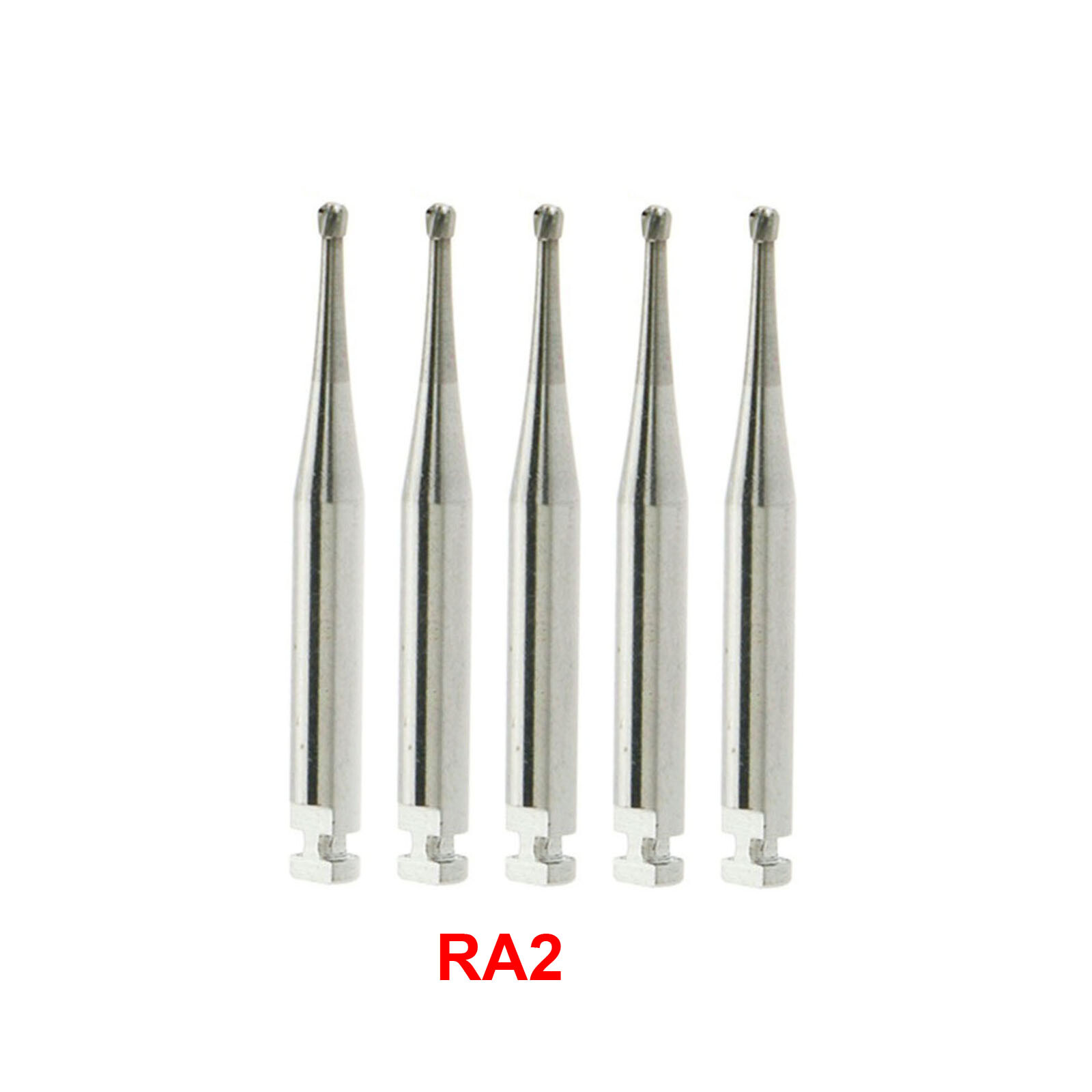 5Pcs Dental Carbide Bur Round f/ Slow Speed Latch Type RA#1-#8 Burs Contra Angle