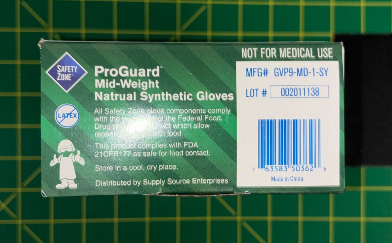 Safety Zone Gloves natural synthetic Size Medium Box Of 100 GVP9-MD-1-SY
