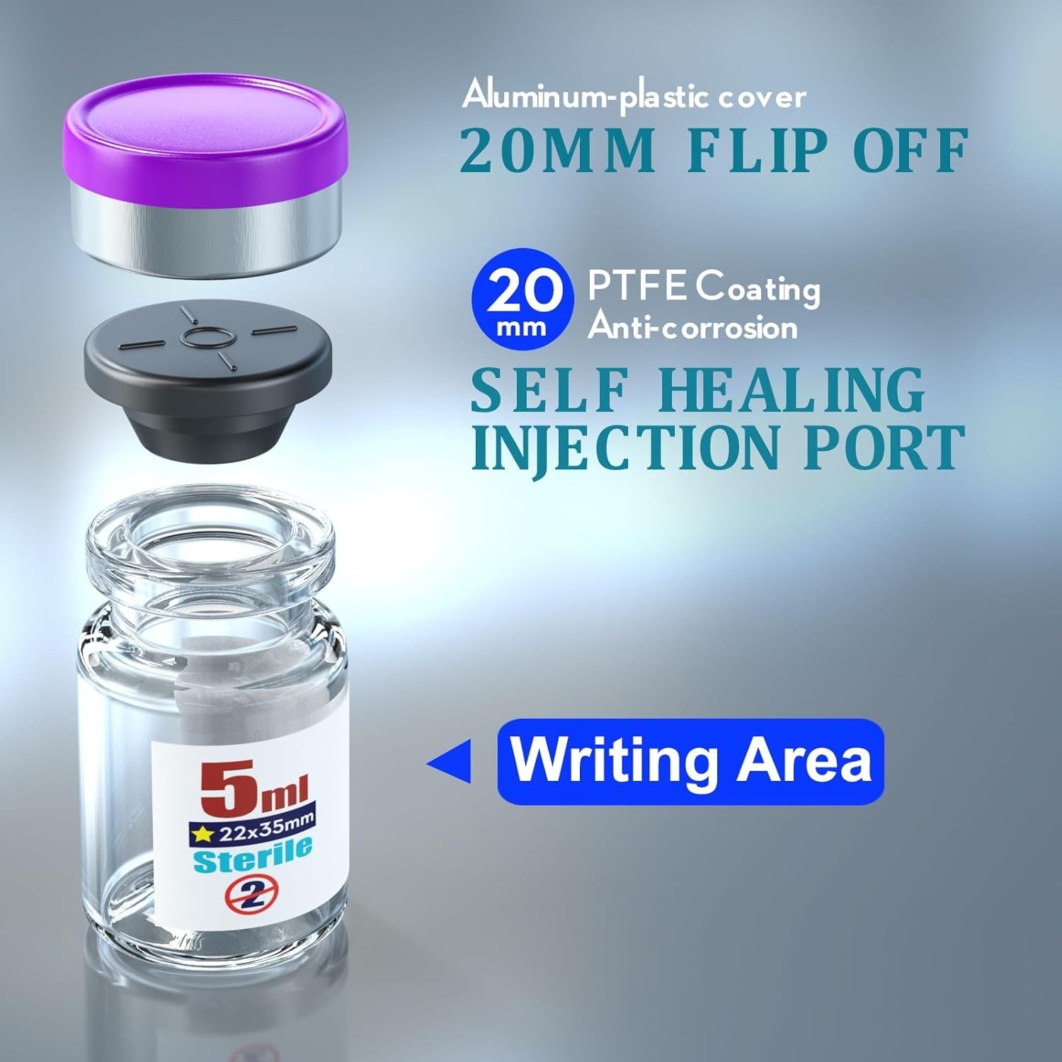 Single Dose Glass Vials – Sterile Package, 5ml (Pack of 10)