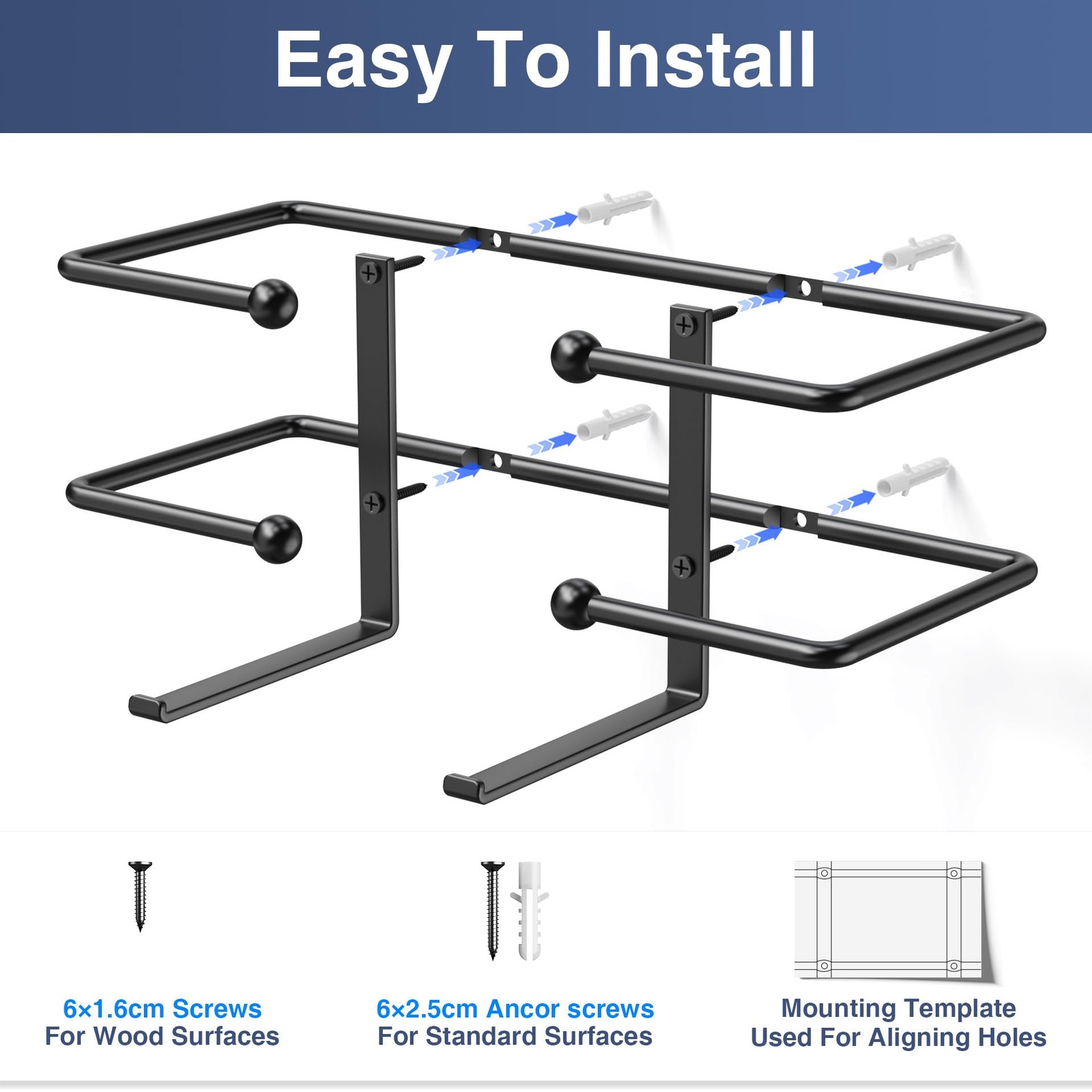 Glove Box Dispenser Wall Mount: Black Glove Holder Organizer for Disposable G…