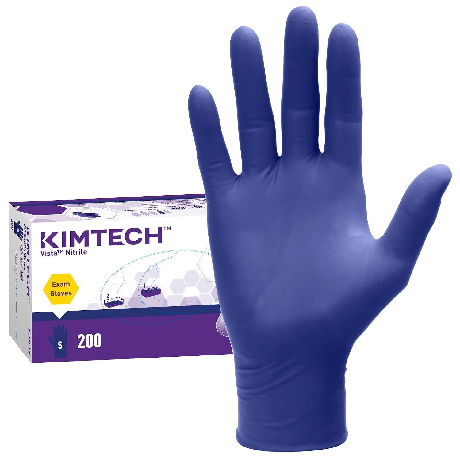 Kimtech™ Vista™ Nitrile Exam Gloves (62826) 4.3 Mil, Ambidextrous, 9.5”, S, 200