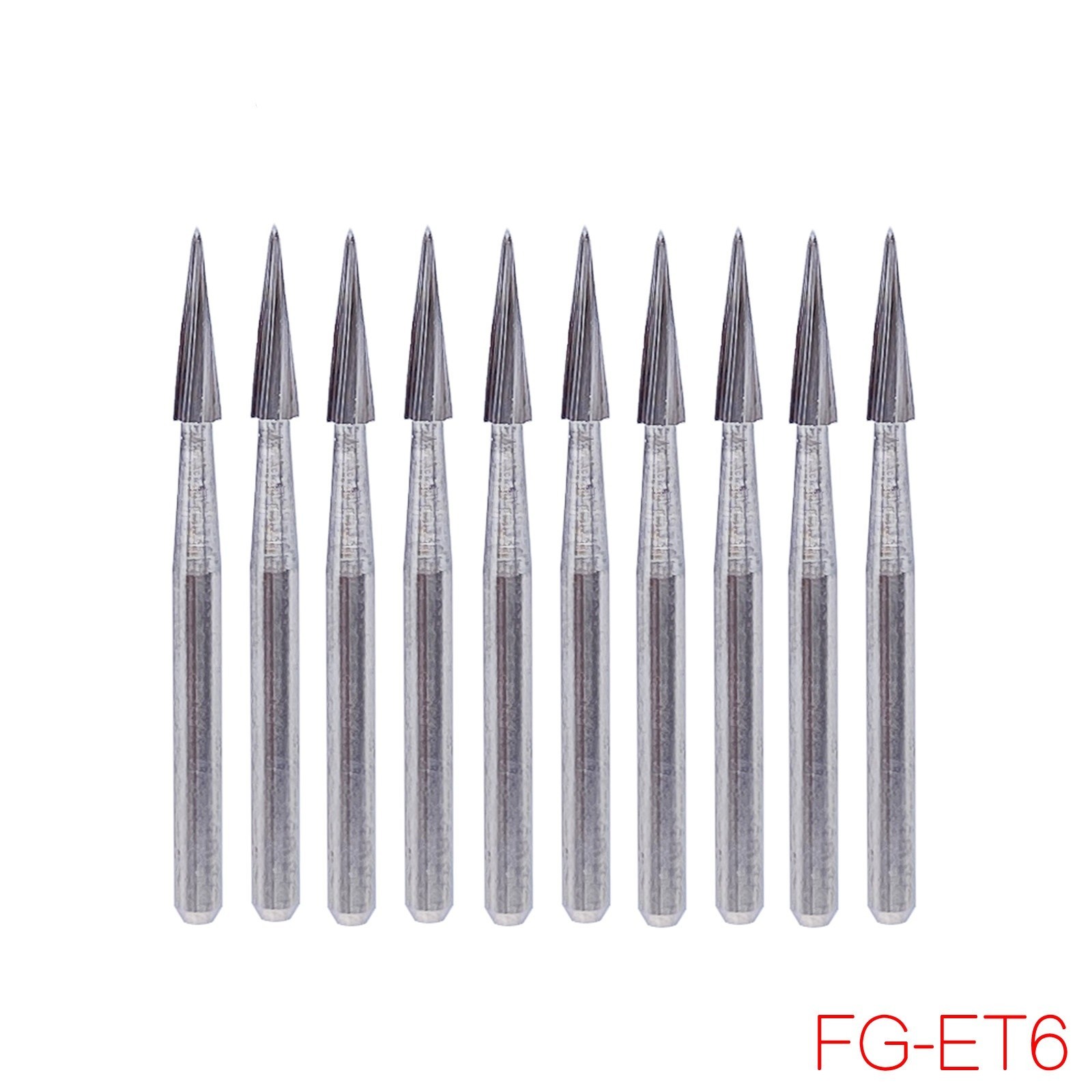 5 Pcs Dental Tungsten Carbide Burs Trimming&Finishing Safe End Taper FG ET6/ET9