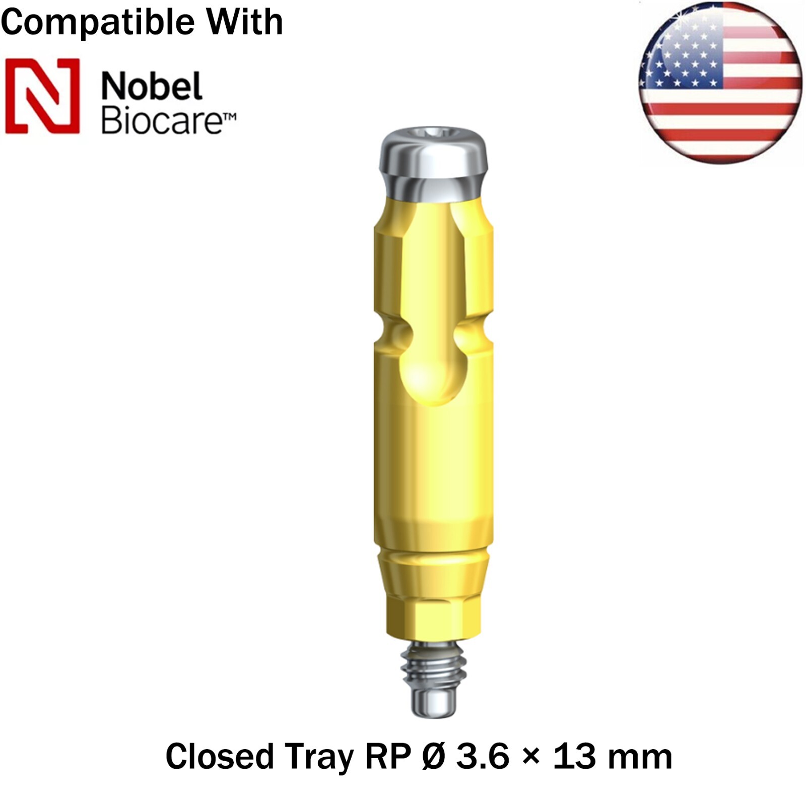 US Dental fits Nobel Biocare Active Impression Transfer Coping Close Tray NP/RP
