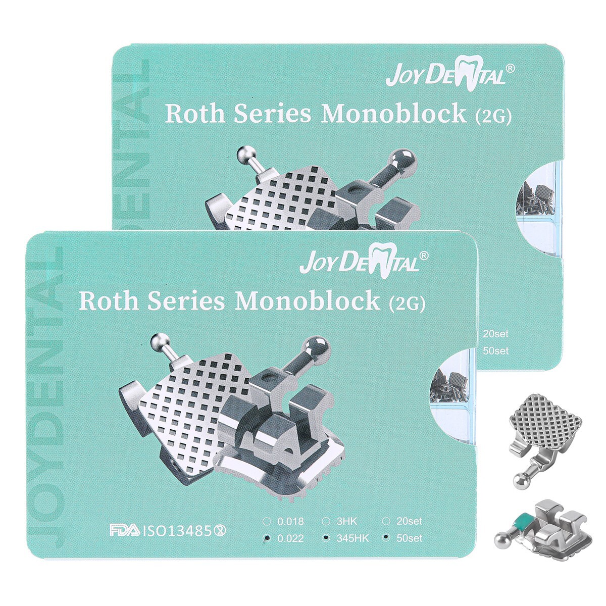 AZDENT Dental Orthodontic Brackets Braces Metal Mini Roth /MBT .022″ Hooks 3 4 5