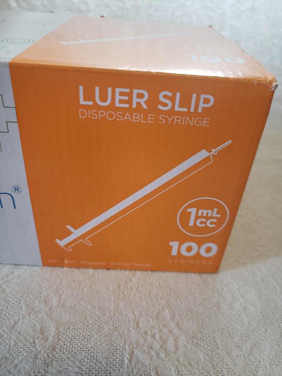 Box Of 100 1cc Syringe Without Needles Sterile Individual Wrapped Luer Slip