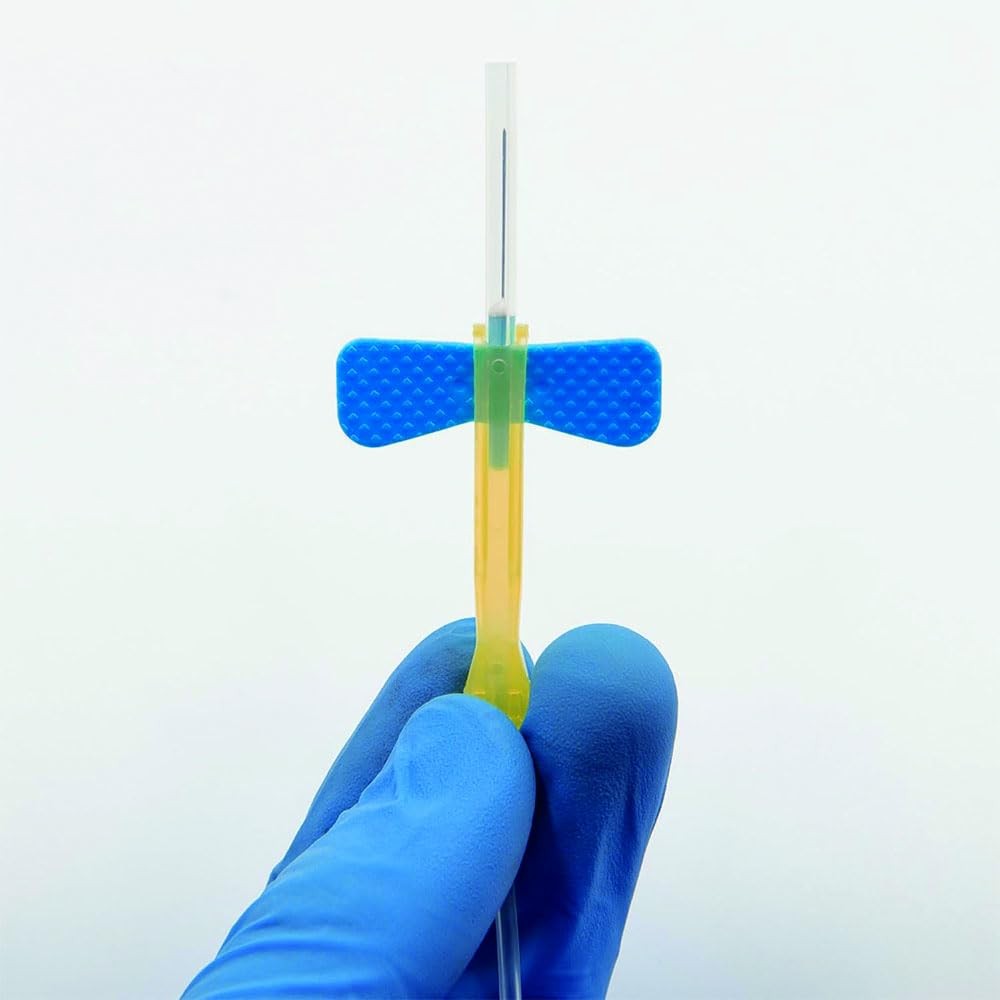 Generic 23G Double Wings Blood Collection Tips with Luer Connector Blue – 50Pcs