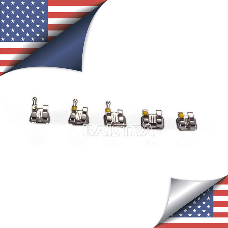 10 Packs AZDENT Dental Orthodontic Brackets Braces Mini Roth 0.022″ Hooks 3-4-5