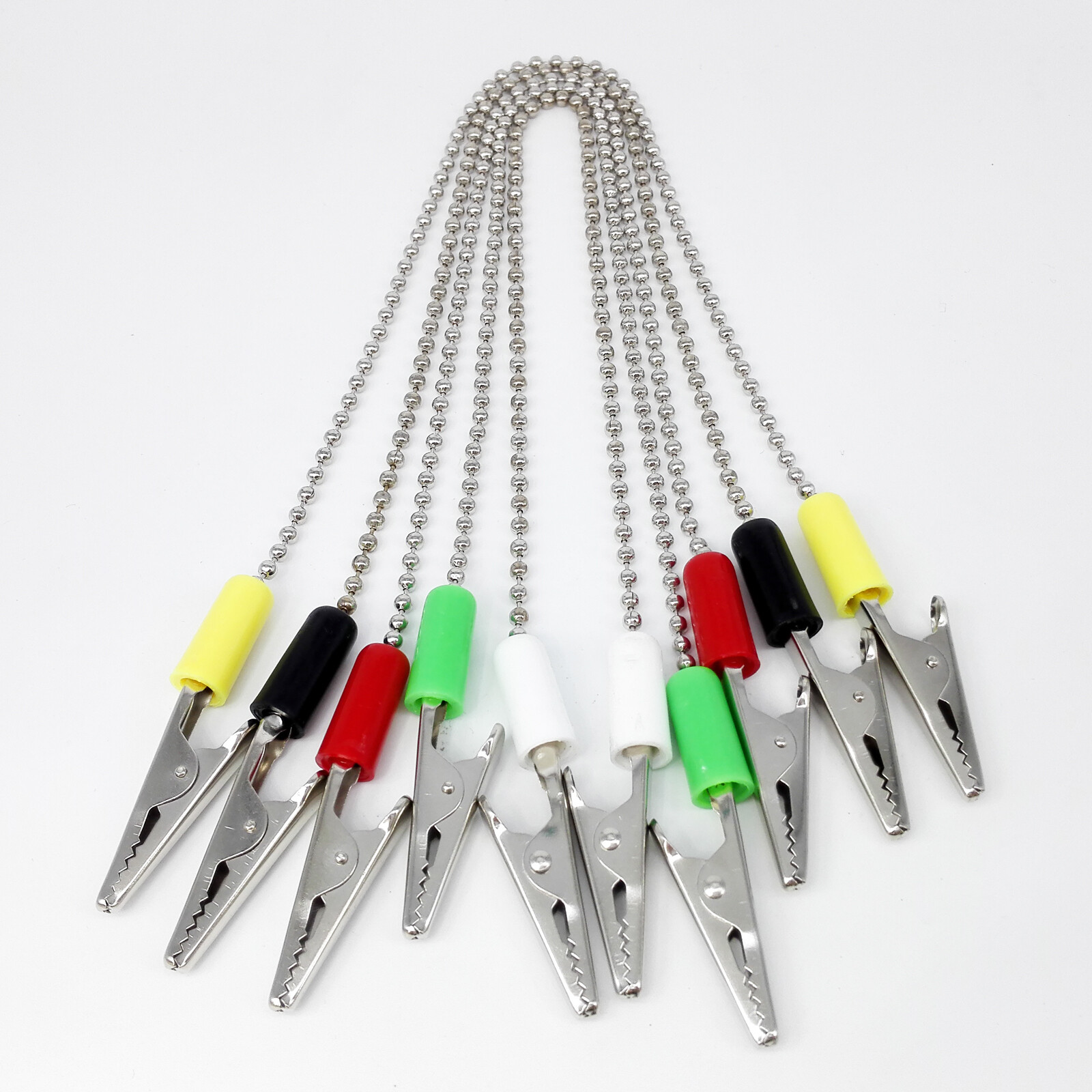 Dental Patient Bib Clips Chains Napkin Holder Flexible Coil Ball 1 / 5 / 10pcs