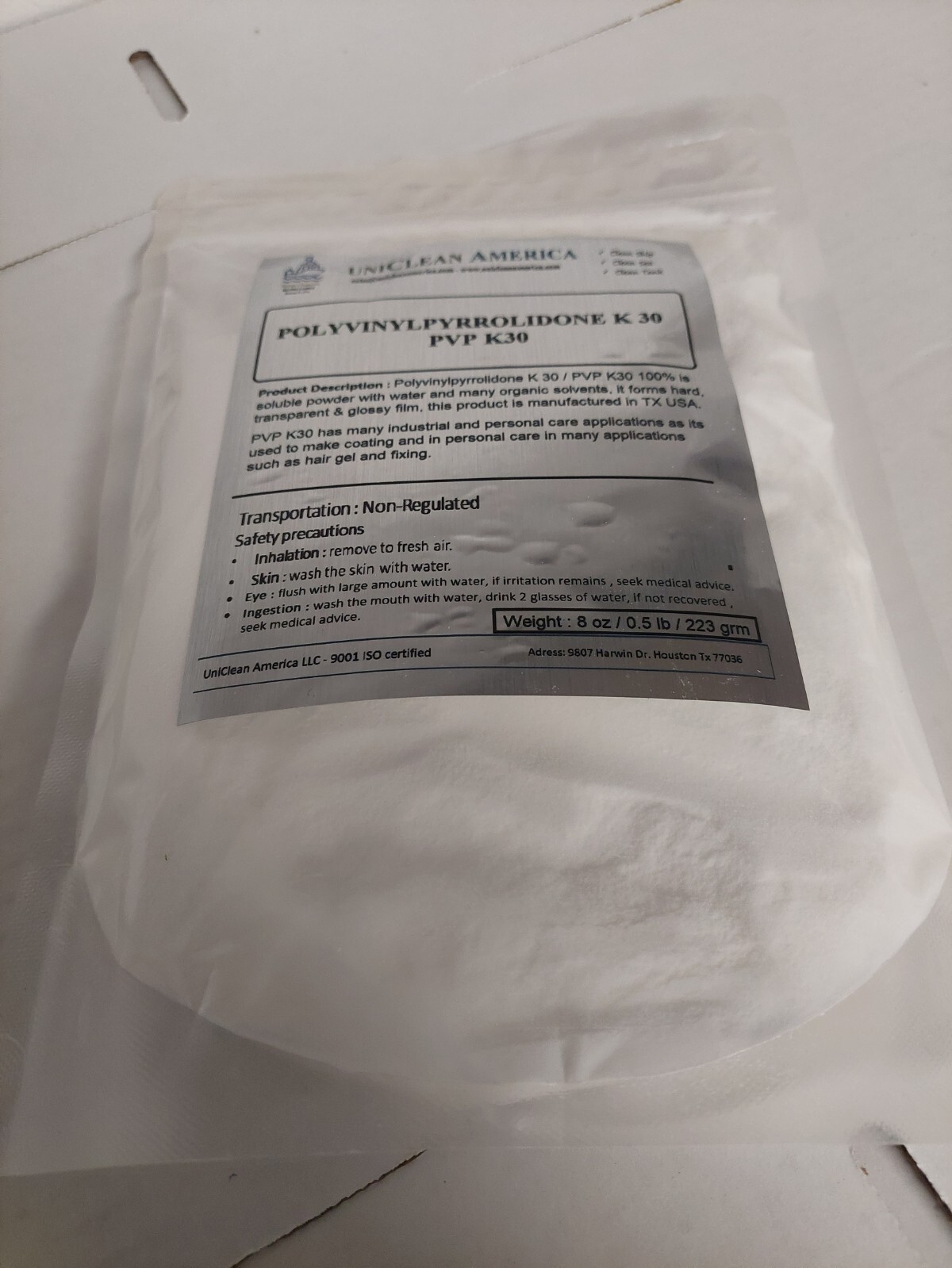 Polyvinylpyrrolidone K 30 – PVP k30 – High Purity – for Industrial & Beauty Use