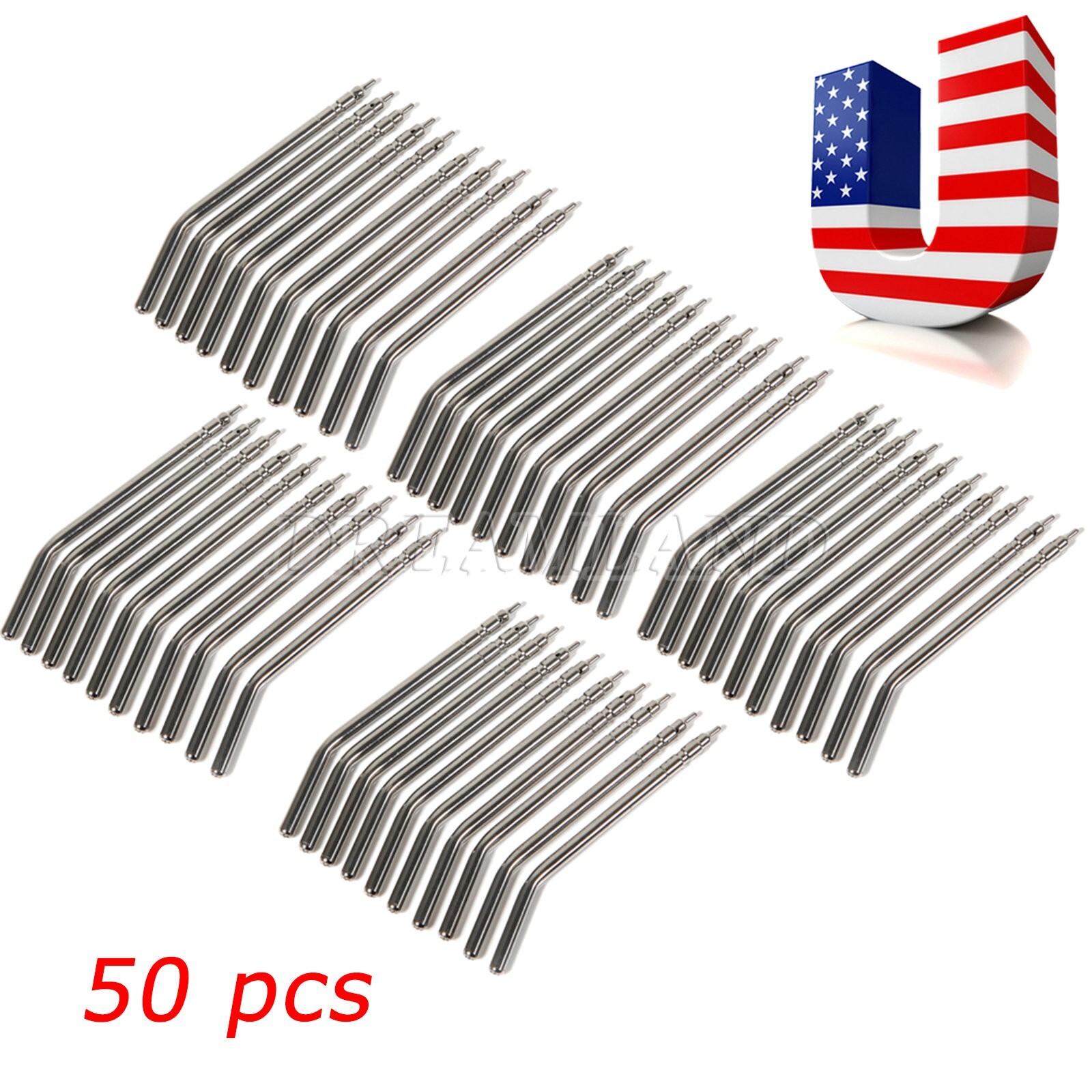 50 Pcs Dental Air Water Spray Triple Syringe Autoclavable Nozzles/Tips/Tubes USA