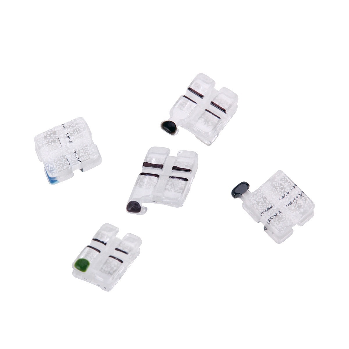 Soportes de Cerámica de Zafiro de Ortodoncia Dental Mini Roth 022, 3 4 5 Ganchos