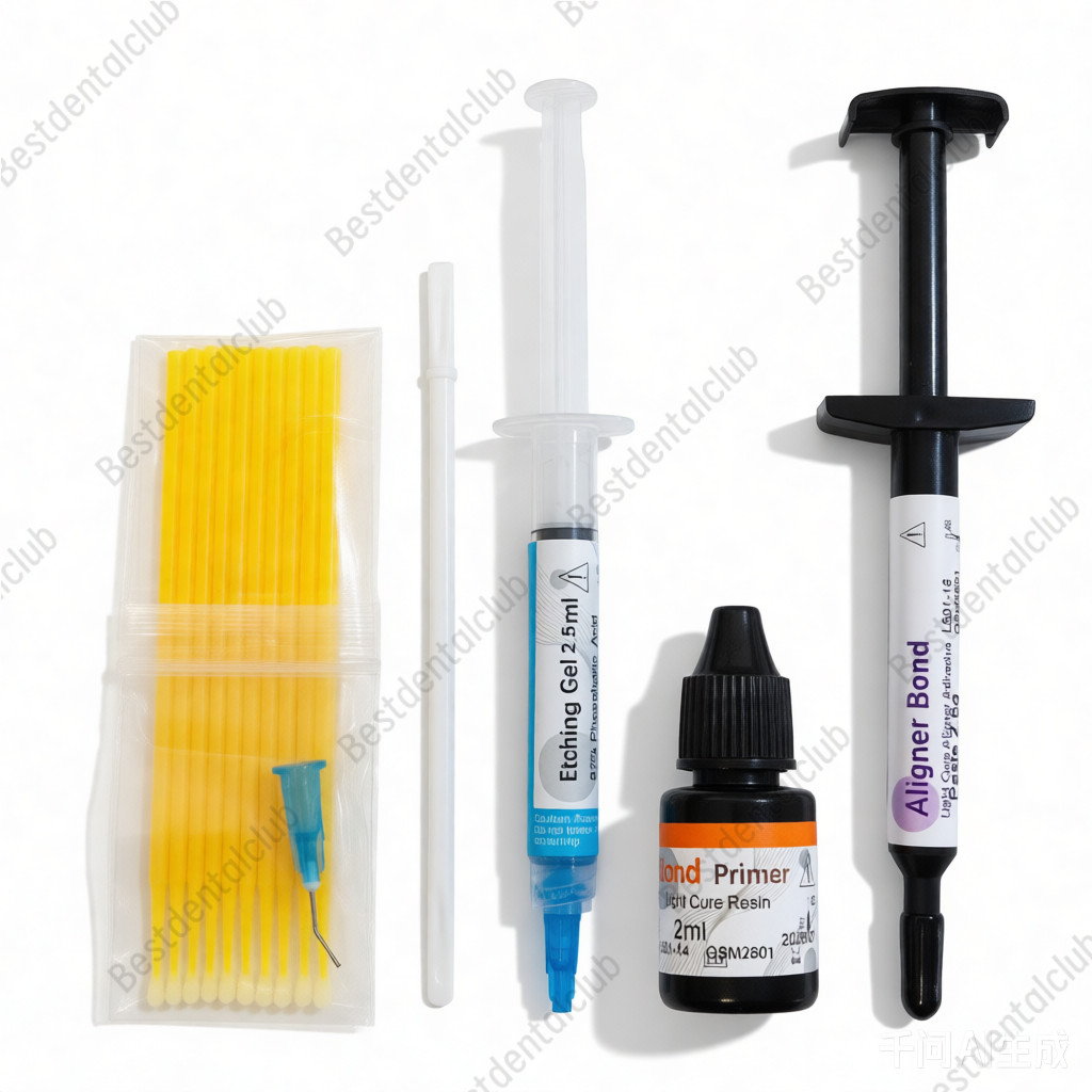 Dental Light Cure Orthodontic Adhesive Paste Kit for Aligner Attachments