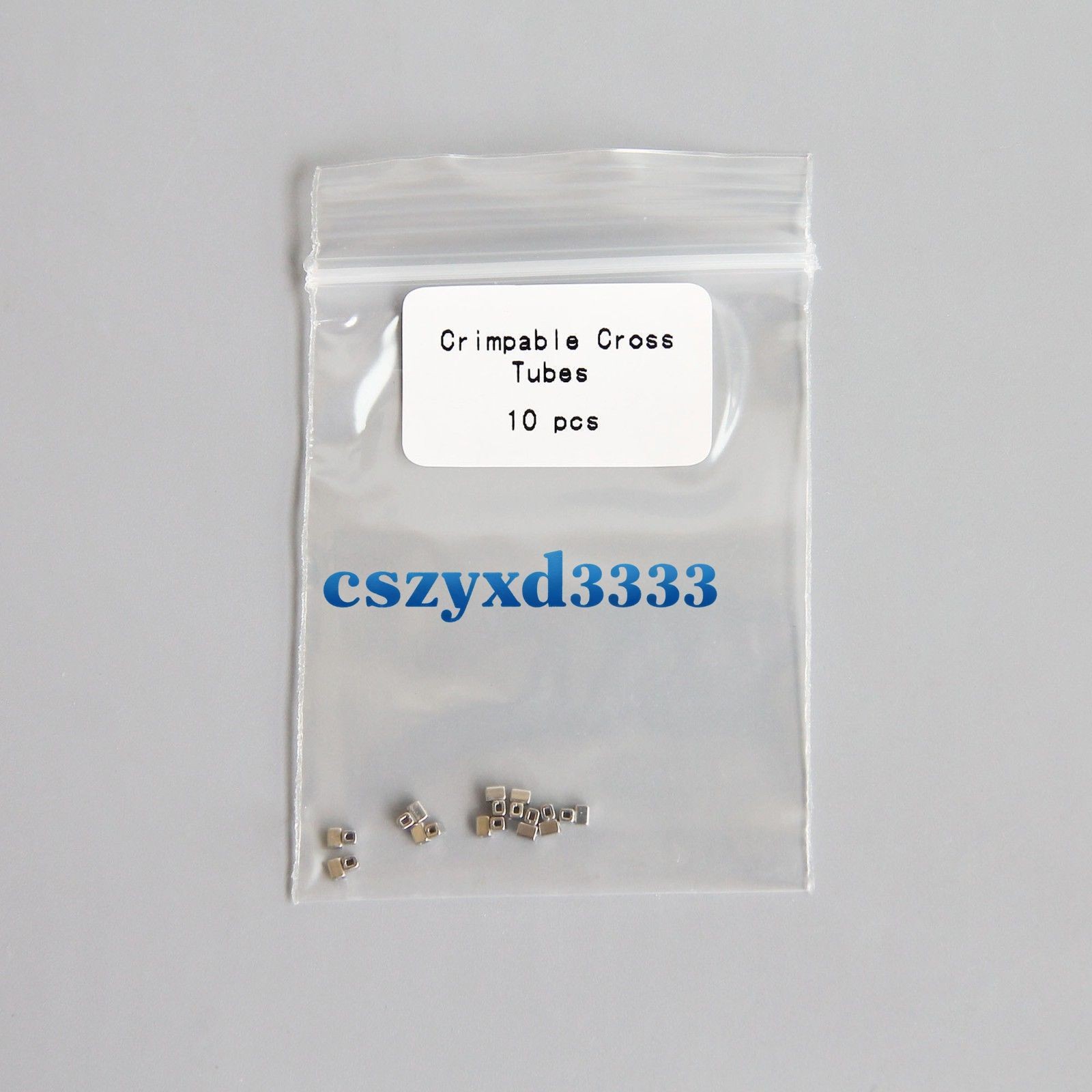 Dental Orthodontic Accessory Crimpable Hook Double Tube Cross Type 10pcs/bag