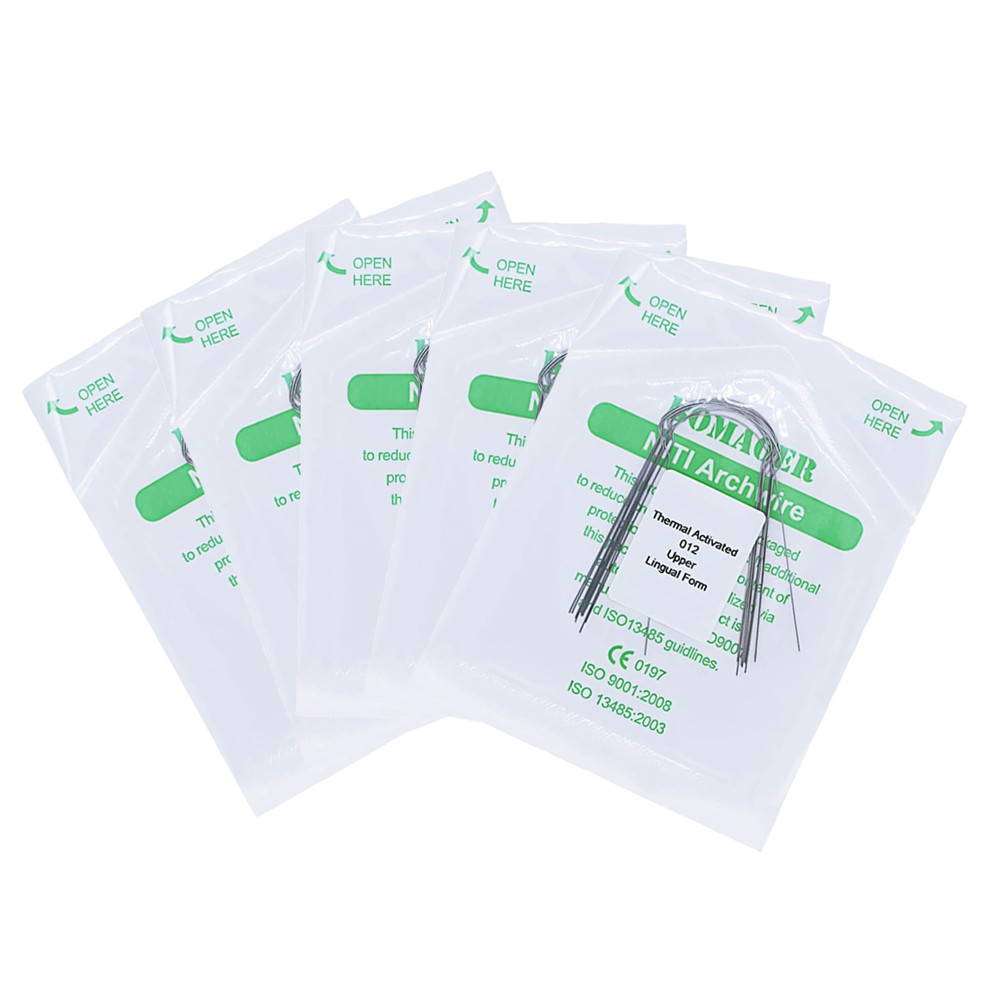 50×Dental Orthodontic Lingual Heat Thermal Activated Round Arch Wires 012 Upper