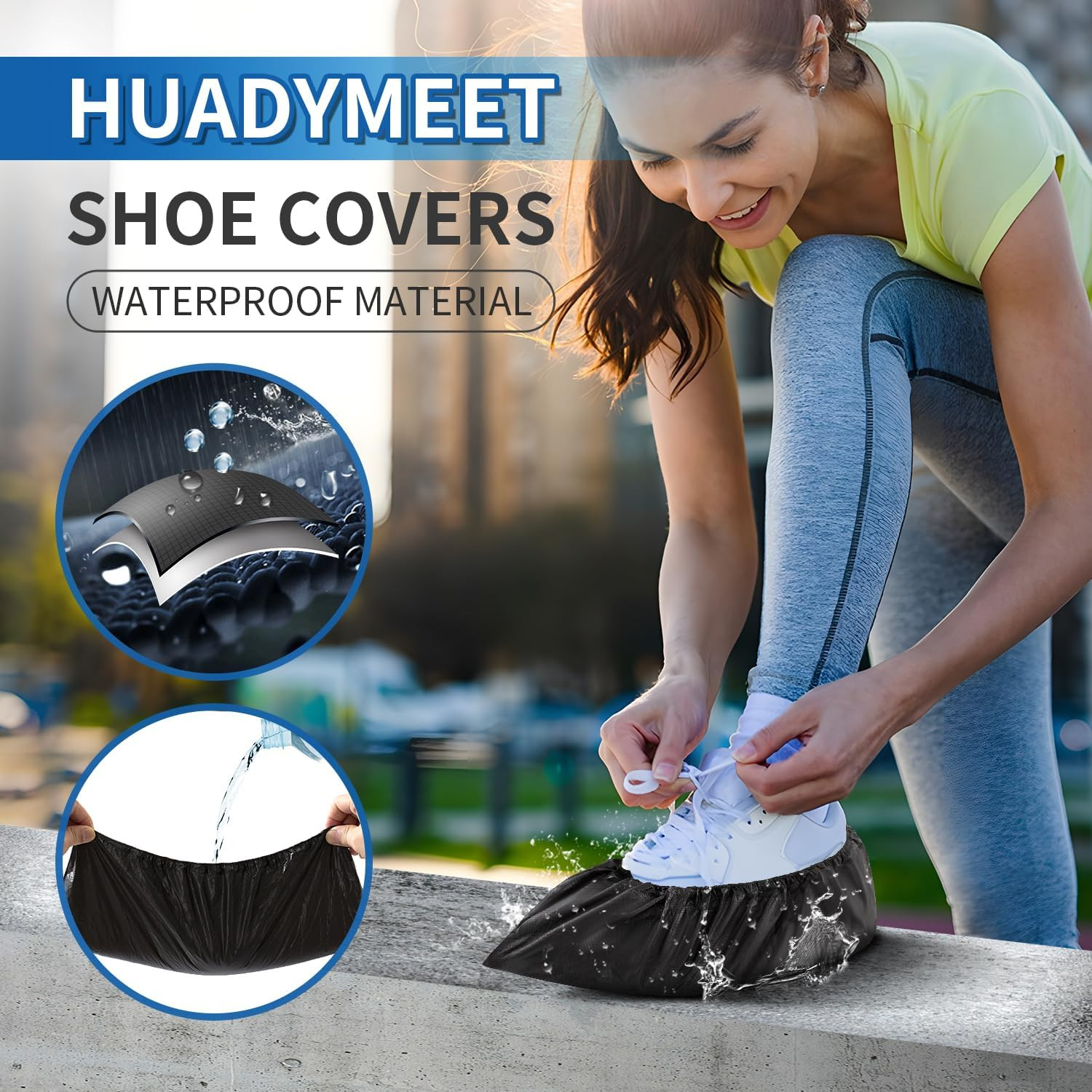 Disposable Shoe Covers 100 Pack Non Slip Waterproof Boot Protectors Indoor Use