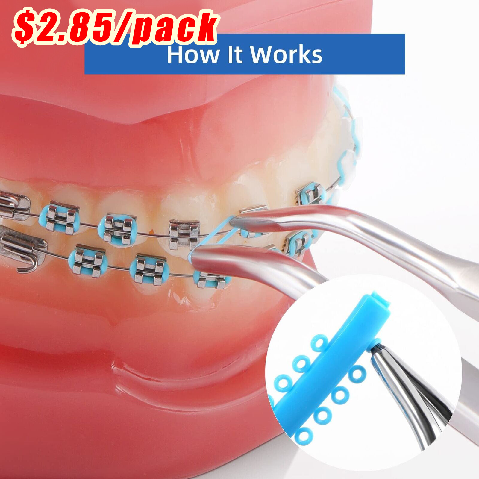 1040 Unids / bolsa Dental Lazos De Ligadura Elástica De Ortodoncia