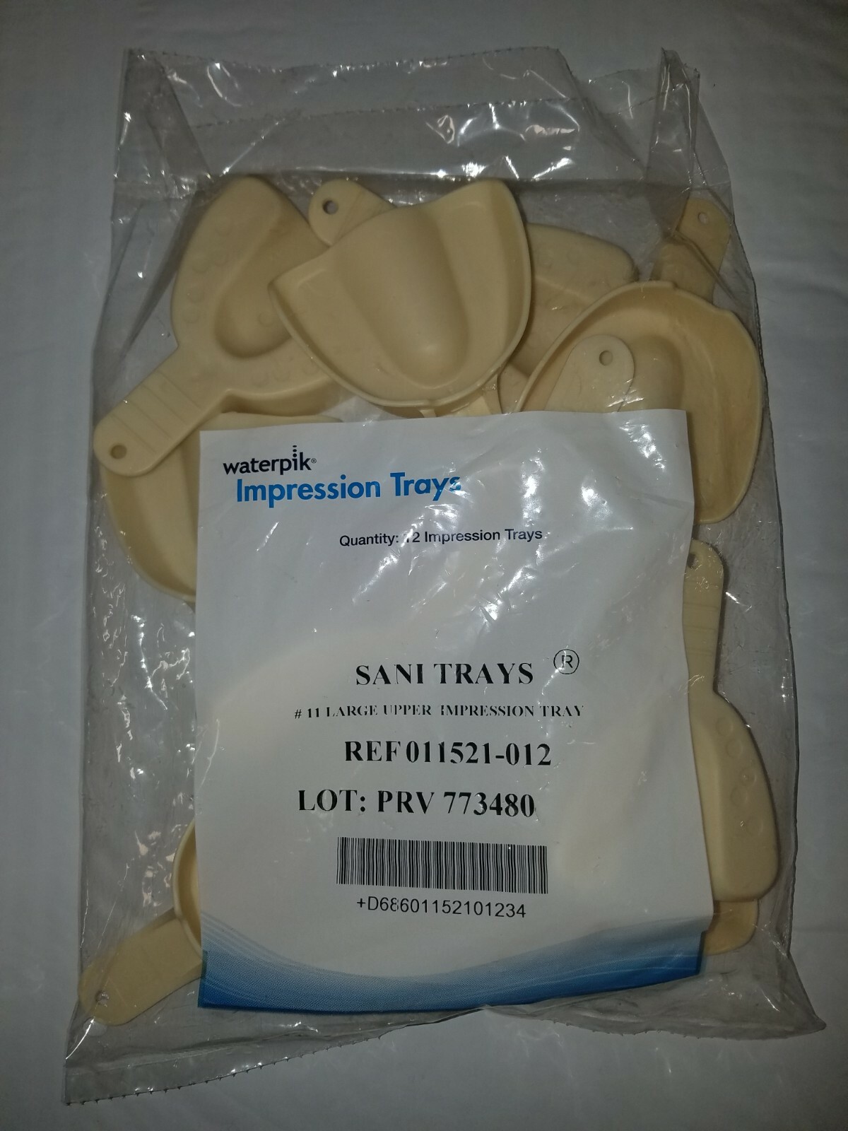 *12-Pack* WaterPik #11 Large Upper Impression Sani Trays 011521-012