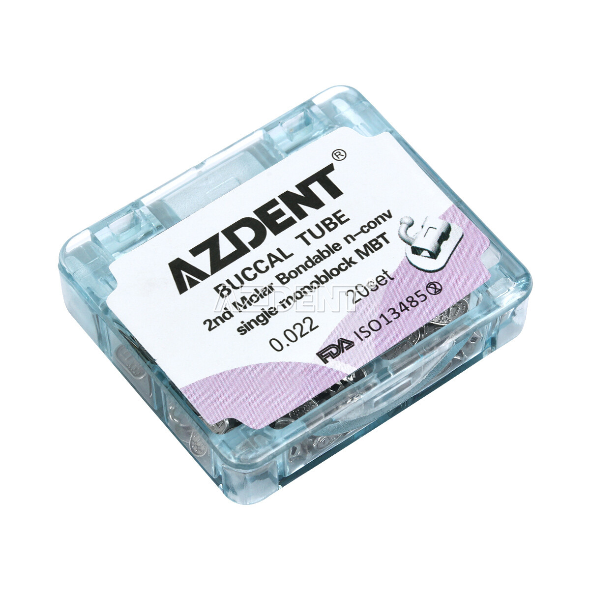 AZDENT Dental Orthodontic Buccal Tubes 1st Molar Bondable Non-Conv Roth /MBT.022
