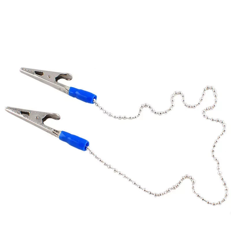 5 Pcs Dental Patient Bib Clips Chains Napkin Holder Flexible Coil Metal Ball