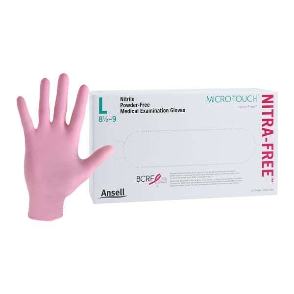 Ansell Perry 6034513 Micro-Touch NitraFree Nitrile Gloves Large 100/Box