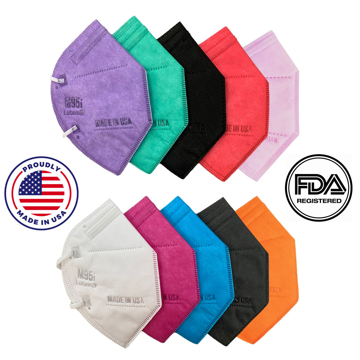 5 Pack! 5 Layer Protection M95i Face Mask MADE IN USA Filtration 99%
