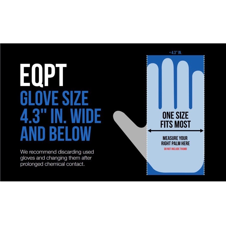 EQPT Nitrile Gloves Blue Powder-Free 150ct 2 Pack Industrial Disposable