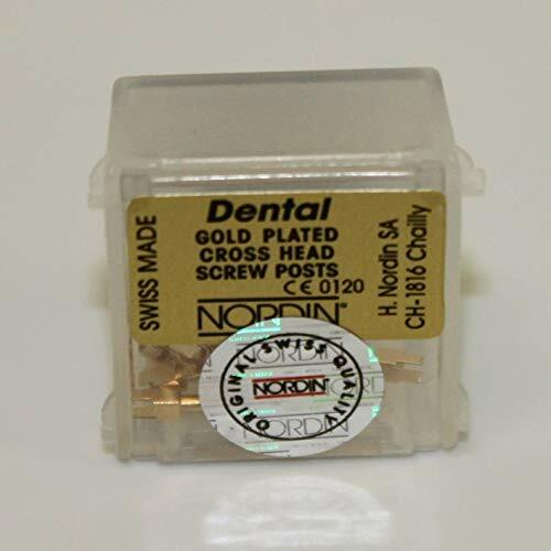 NORDIN Dental Gold Plated Screw Post ORIGINAL All Sizes Refill of 24 posts