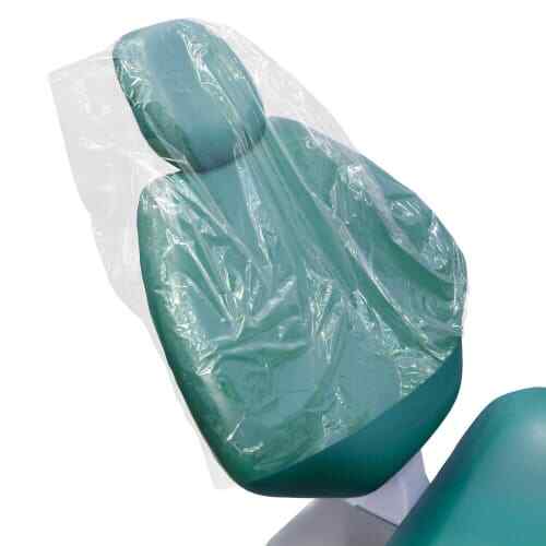 VastMed Half Chair Cover Sleeve, Waterproof, Clear, 225/Pk